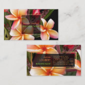 PixDezines PENANG PERZIK PLUMERIAS Visitekaartje (Voorkant / Achterkant)