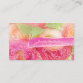 PixDezines peonies bouquets/diy background Visitekaartje (Voorkant)