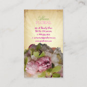 PixDezines peonies bouquets/diy background Visitekaartje (Achterkant)