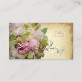 PixDezines peonies bouquets/diy background Visitekaartje (Voorkant)
