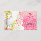 PixDezines PEONIES/FONDANT CAKE/Bakkerij/Pâtisseri Visitekaartje (Achterkant)