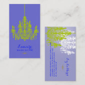 PixDezines peridot groene kroonluchter/DIY kleur Visitekaartje (Voorkant / Achterkant)