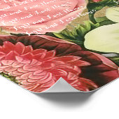 PixDezines perkament/ rozen/zitrooster Poster (Hoek)