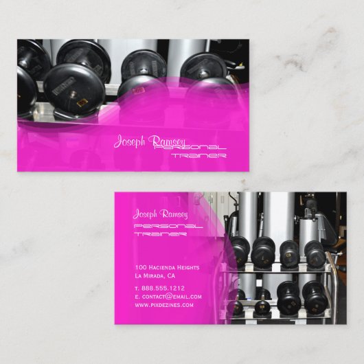 PixDezines Personal Trainer Visitekaartje (Voorkant / Achterkant)