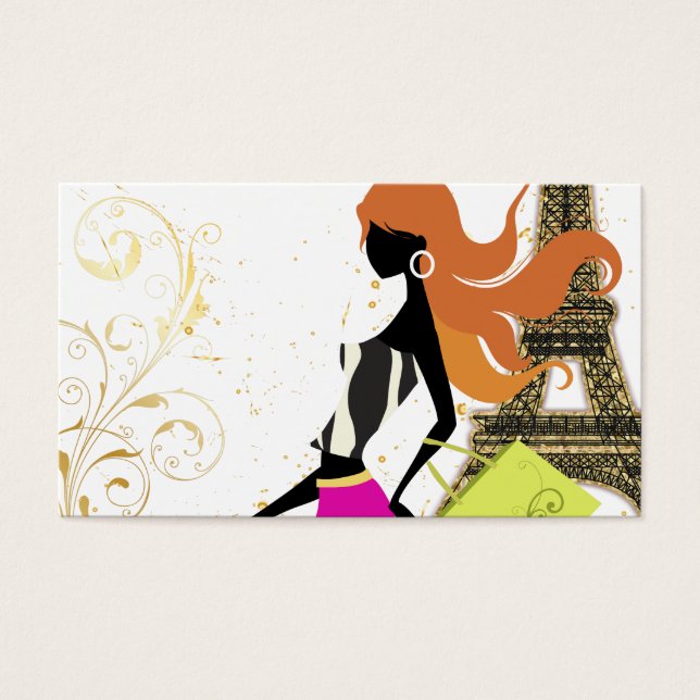 PixDezines persoonlijke shopper/diy achtergrond kl Visitekaartje (Voorkant)