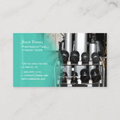 PixDezines PERSOONLIJKE TRAINER/GYM/BLAUWGROEN Visitekaartje (Achterkant)