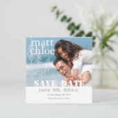 PixDezines Photo Save Date, DIY custom color The Date (Staand voorkant)