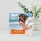 PixDezines Photo Save Date, DIY custom color The Date (Staand voorkant)