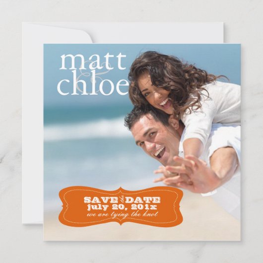 PixDezines Photo Save Date, DIY custom color The Date (Voorkant)