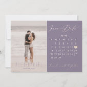 PixDezines Photo Save the Date Calendar Blush Pink Kaart (Voorkant)