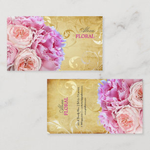 PixDezines pinda's bouquets/diy background Visitekaartje