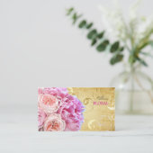 PixDezines pinda's bouquets/diy background Visitekaartje (Staand voorkant)