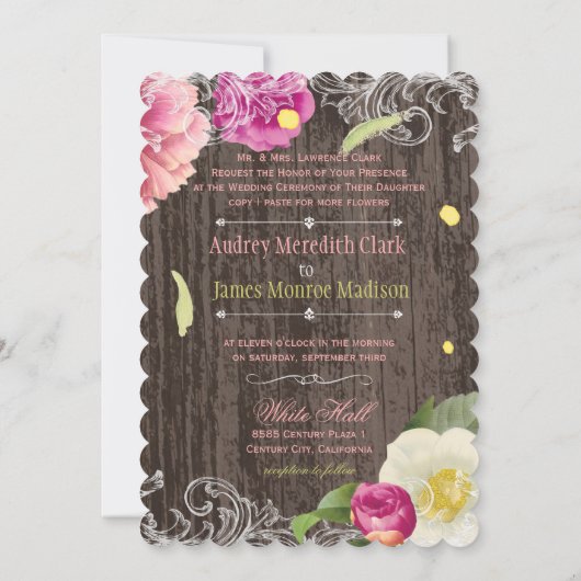 PixDezines  pinda's, rozen/roodoute Kaart (Achterkant)