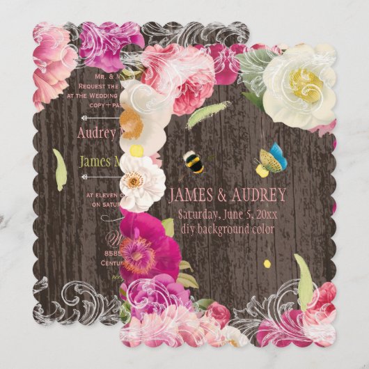 PixDezines  pinda's, rozen/roodoute Kaart (Voorkant / Achterkant)