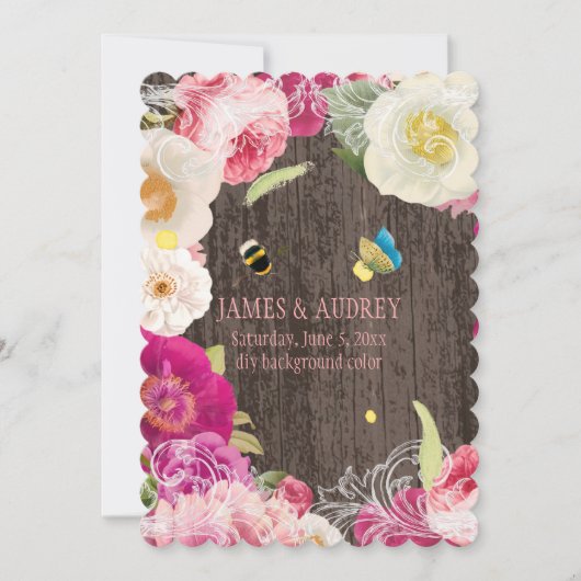 PixDezines pinda's, rozen/roodoute Kaart (Voorkant)