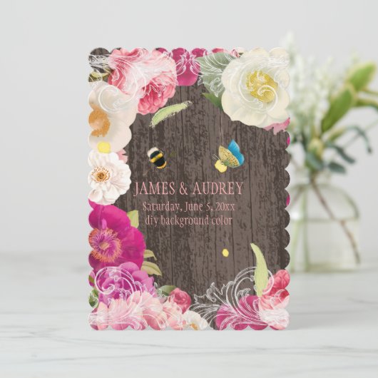 PixDezines pinda's, rozen/roodoute Kaart (Staand voorkant)