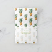 PixDezines Pineapples/Mahalo O Hui hou Bedankkaart (Binnen)