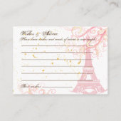PixDezines PINK EIFFEL TOWER+WISHES+ADVICE Advieskaart (Achterkant)