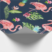 PixDezines PINK FLAMINGOS | DIJACHTERGROND Cadeaupapier (Hoek)