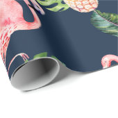 PixDezines PINK FLAMINGOS | DIJACHTERGROND Cadeaupapier (Rol Hoek)