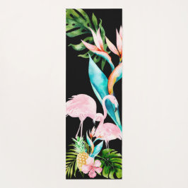 PixDezines PINK FLAMINGOS, TROPISCHE THEMA Yogamat