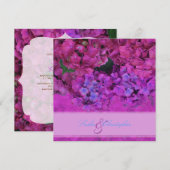 PixDezines Pink/Fuschia Hydrangea Kaart (Voorkant / Achterkant)