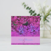 PixDezines Pink/Fuschia Hydrangea Kaart (Staand voorkant)