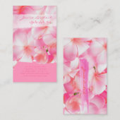 PixDezines PINK KONA PLUMERIAS Visitekaartje (Voorkant / Achterkant)