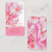 PixDezines PINK KONA PLUMERIAS Visitekaartje (Voorkant / Achterkant)