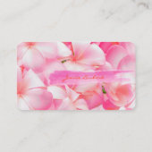 PixDezines PINK KONA PLUMERIAS Visitekaartje (Achterkant)