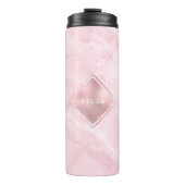 PixDezines PINK QUARTZ MARBLE Thermosbeker (Voorkant)