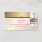 PixDezines Pink Tallit Mitzvah-plaatskaarten Plaatskaartje (Achterkant)