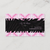 PixDezines Pink+White Olivia Damask/DIY achtergron Visitekaartje (Achterkant)