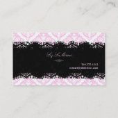 PixDezines Pink+White Olivia Damask/DIY achtergron Visitekaartje (Achterkant)