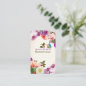 PixDezines  pioenen/doe-het-zelf achtergrond Visitekaartje (Staand voorkant)