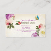 PixDezines  pioenen/doe-het-zelf achtergrond Visitekaartje (Achterkant)