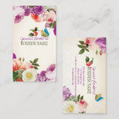 PixDezines  pioenen/doe-het-zelf achtergrond Visitekaartje (Voorkant / Achterkant)