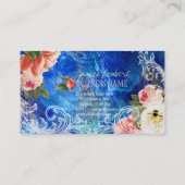 PixDezines  pioenen/faux metallic Visitekaartje (Achterkant)