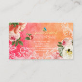 PixDezines pioenen/waterverf Visitekaartje (Achterkant)