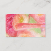 PixDezines pioenrozen boeketten/doe-het-zelf achte Visitekaartje (Voorkant)