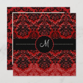 PixDezines Piqué, Damask/Black+DIY Red Velvet Kaart (Voorkant / Achterkant)