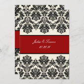 PixDezines Piqué, Damask/Black + Off White Kaart (Voorkant / Achterkant)