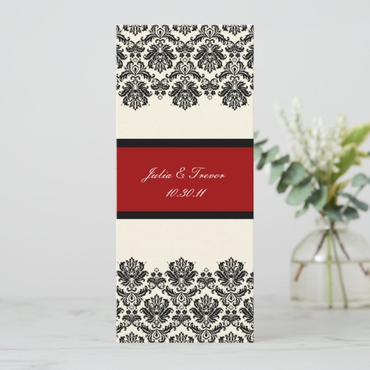 PixDezines Piqué, Damask/Black + Off White Kaart (Staand voorkant)