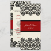 PixDezines Piqué, Damask/Black + Off White Kaart (Voorkant / Achterkant)