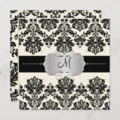 PixDezines Piqué, Damask/Black + Off White Kaart (Voorkant / Achterkant)
