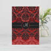 PixDezines Piqué, Damask/Black + Red Velvet Kaart (Staand voorkant)