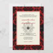 PixDezines Piqué, Damask/Black + Red Velvet Kaart (Achterkant)