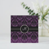 PixDezines Piqué, Damask/Black+Violet Velvet Kaart (Staand voorkant)