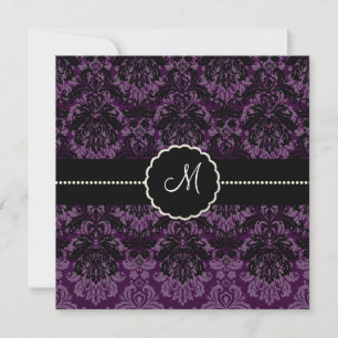 PixDezines Piqué, Damask/Black+Violet Velvet Kaart