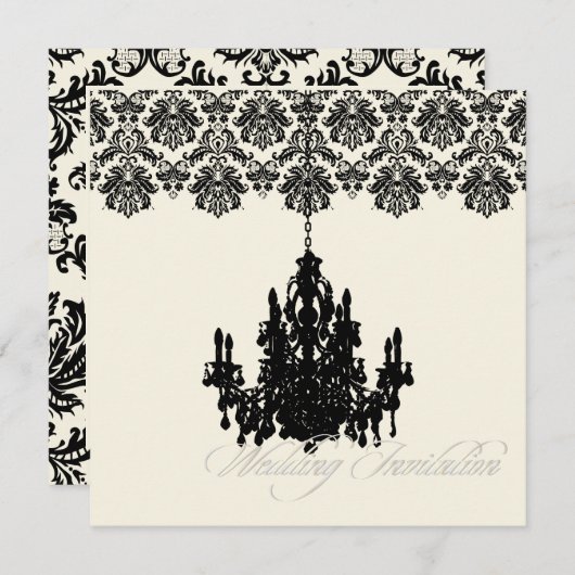 PixDezines Piqué Damask + Chandelier Kaart (Voorkant / Achterkant)